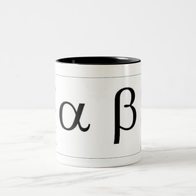 Alpha Beta-Tasse Zweifarbige Tasse (Mittel)