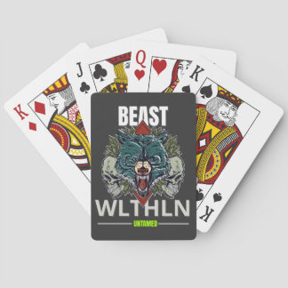 Alpha-Biest _ Ungezähmte Wolf Streetwear Furchtlos Spielkarten