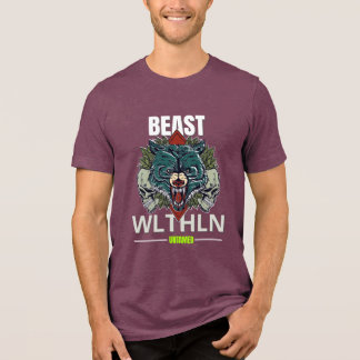 Alpha-Biest _ Ungezähmte Wolf Streetwear Furchtlos Tri-Blend Shirt
