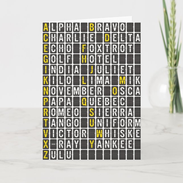 Alpha-Bravo-Charlie Dankeskarte (Vorderseite)