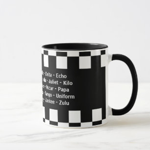 Alpha Bravo Charlie Echo Phonetic Alphabet Tasse