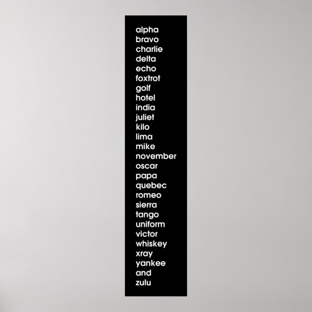 Alpha Bravo Charlie von Leslie Paprikaschoten Poster (Vorne)