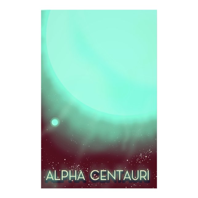 Alpha Centauri Weltraum-Kunstposter Fotodruck (Vorne)