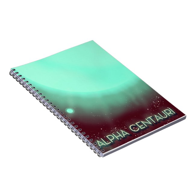 Alpha Centauri Weltraum-Kunstposter Notizblock (Rechte Seite)