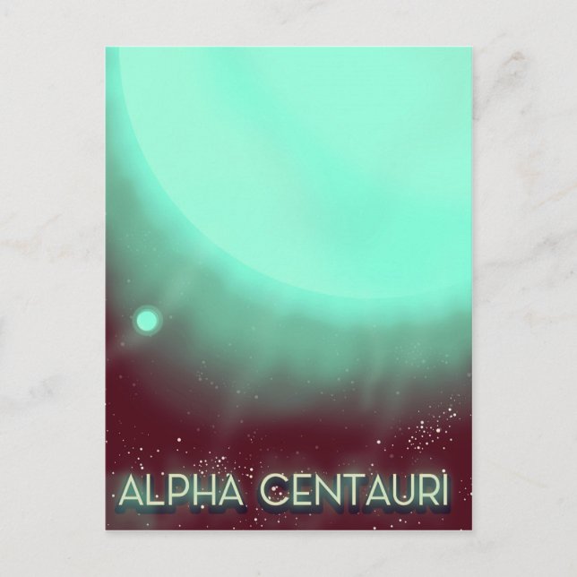 Alpha Centauri Weltraum-Kunstposter Postkarte (Vorderseite)