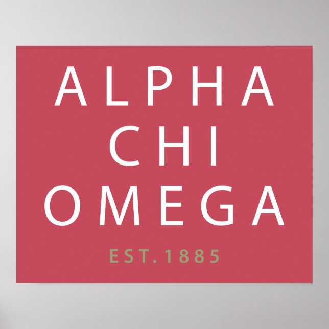 Alpha Chi Omega | Est. 1885 Poster (Vorne)