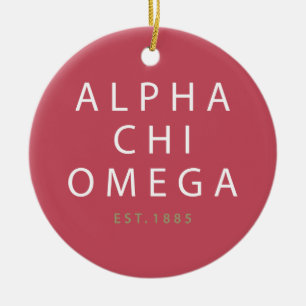 Alpha Chi Omega Gegr. 1885 Keramik Ornament
