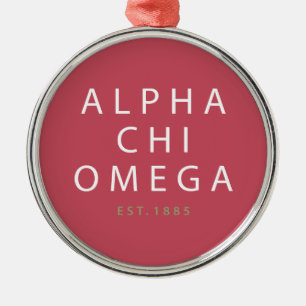 Alpha Chi Omega Gegr. 1885 Ornament Aus Metall