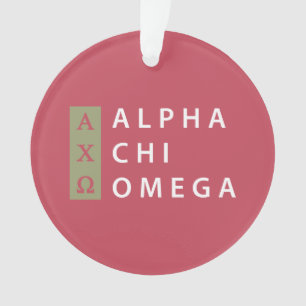 Alpha Chi Omega Gestapeltes Logo Ornament