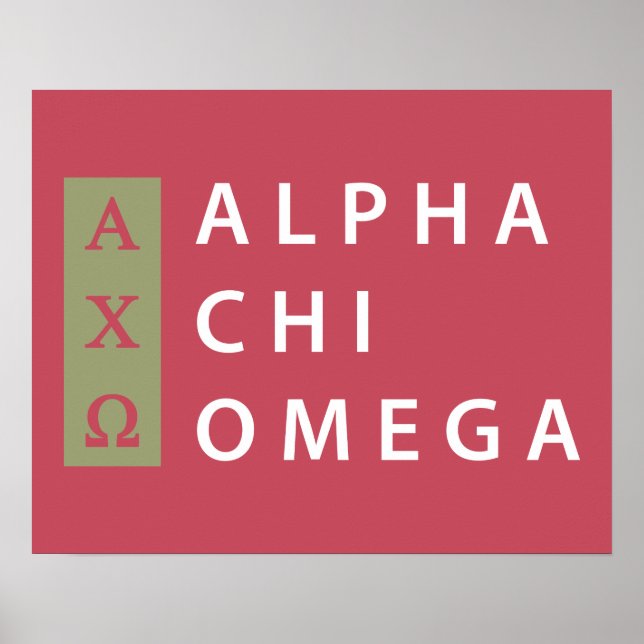 Alpha Chi Omega | Gestapeltes Logo Poster (Vorne)