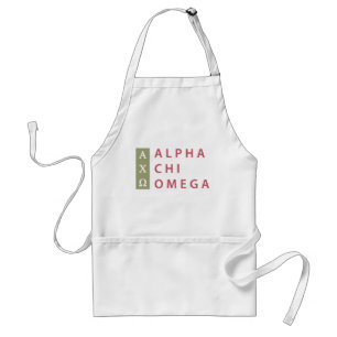 Alpha Chi Omega Gestapeltes Logo Schürze