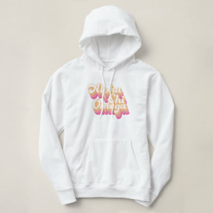 Alpha Chi Omega  Groovy Script Hoodie