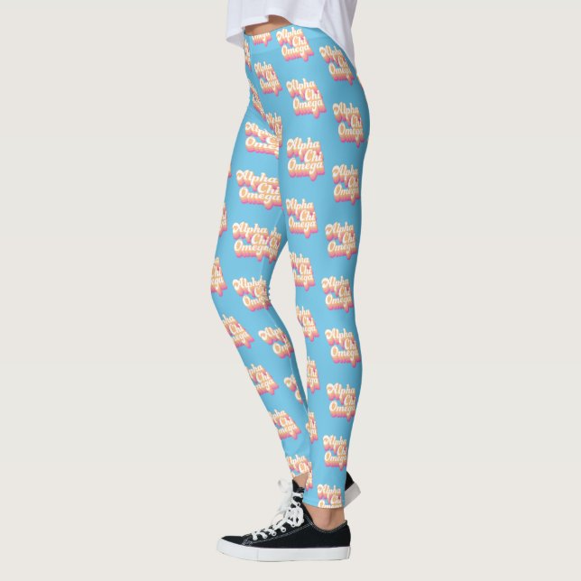 Alpha Chi Omega| Groovy Script Leggings (Links)