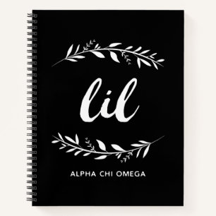 Alpha Chi Omega Kleiner Kranz Notizbuch