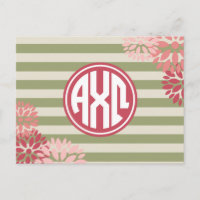 Alpha Chi Omega | Monogramm Streifenmuster