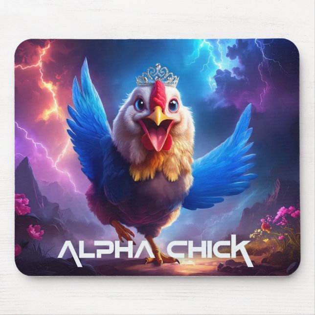 ALPHA CHICK Spaß Mousepad (Vorne)
