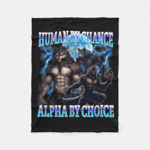 Alpha Choice Bootleg Lustiger Alpha Wolf Meme Humo Fleecedecke