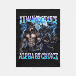 Alpha Choice Bootleg Lustiger Alpha Wolf Meme Humo Fleecedecke
