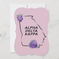 Alpha Delta Kappa Cartes pour notes plats