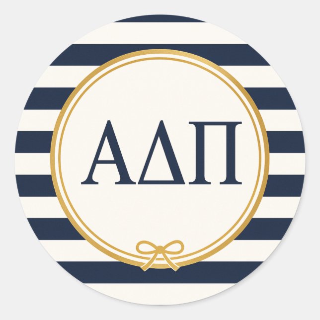 Alpha Delta Pi Runder Aufkleber (Vorderseite)