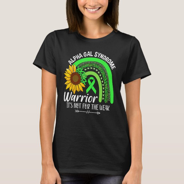 Alpha Gal Syndrom Shirts, Sonnenblumen Rainbow Awa T-Shirt (Vorderseite)