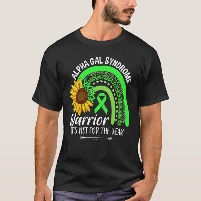 Alpha Gal Syndrom Sonnenblumen Rainbow Awareness T-Shirt (Vorderseite)