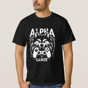 Alpha Gamer Wolf Controller T-Shirt