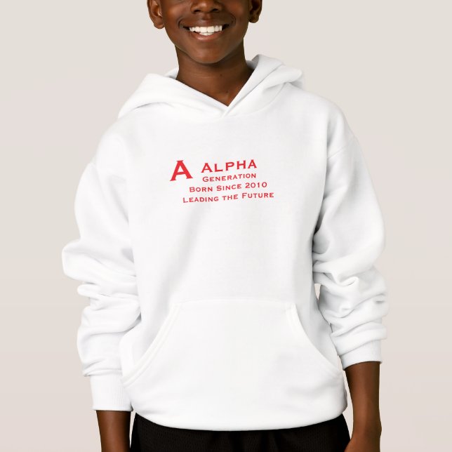 Alpha Generation Kapuzenpullover | Geboren seit 20 Hoodie (Vorderseite)
