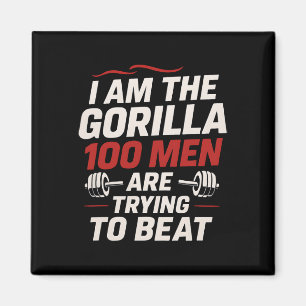 Alpha Gorilla Fitnessstudio Bodybuilding Lustig Fe Magnet