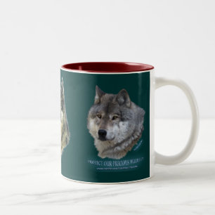 Alpha grauer Wolf-Sammlung Zweifarbige Tasse
