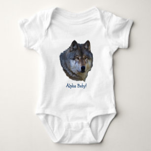 Alpha Gray Wolf Collection Baby Strampler