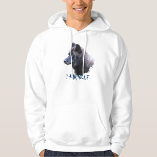 ALPHA GRAY WOLF HEAD Wildlife Hoodie