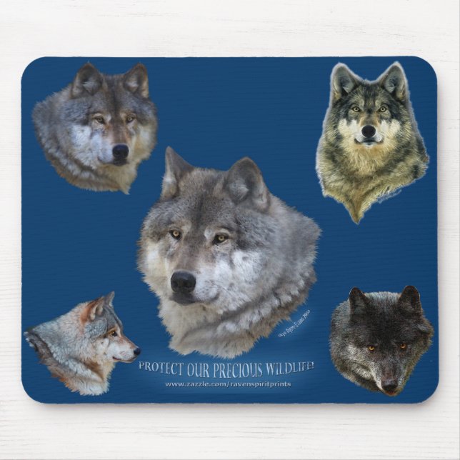 Alpha Gray Wolf Wildlife Supporter Collection Mousepad (Vorne)