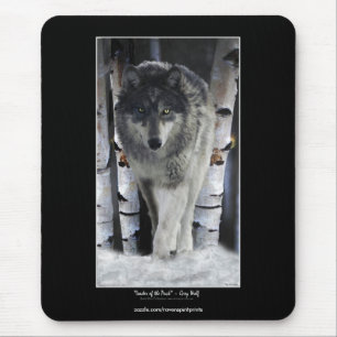 ALPHA GRAY WOLF Wildlife Supporter Mousepad