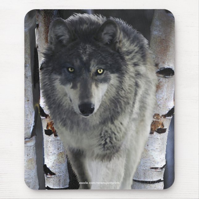 ALPHA GRAY WOLF Wildlife Supporter Mousepad (Vorne)