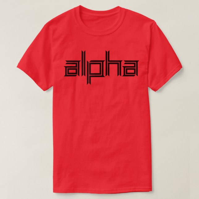 ALPHA Gym Fitness Workout Bodybuilding Motivation  T-Shirt (Design vorne)