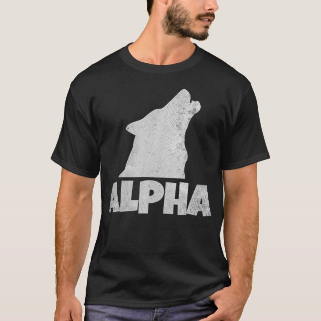 Alpha Lone Wolf Pack Mitglied Wildlife Howling T-Shirt (Vorderseite)