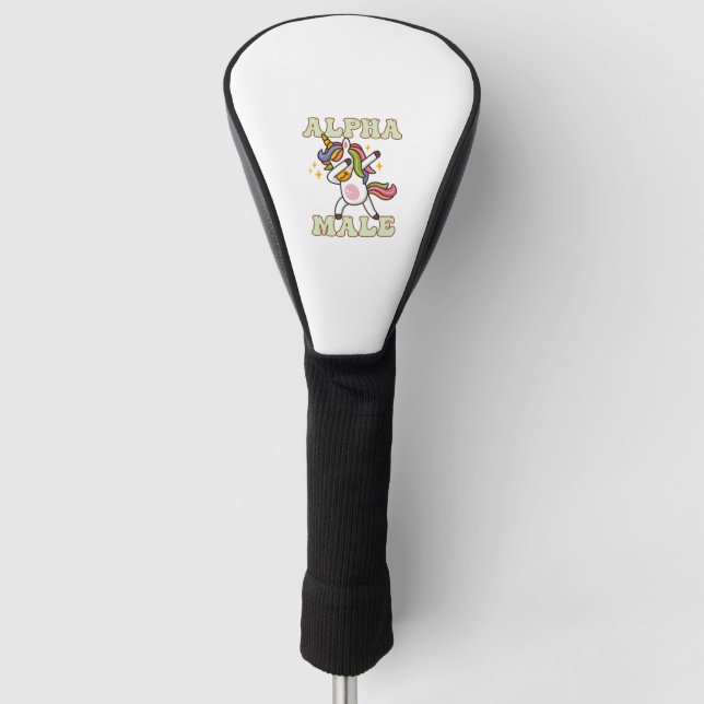 Alpha Male Ironic Unicorn 1 Golf Headcover (Vorderseite)