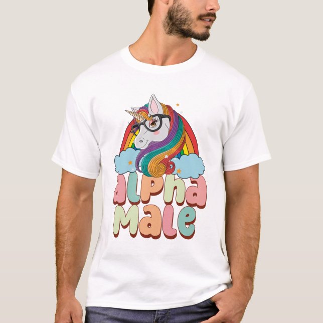 Alpha Male Ironic Unicorn 2 T-Shirt (Vorderseite)