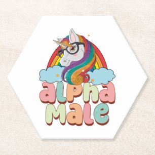 Alpha Male Ironic Unicorn 2 Untersetzer