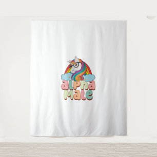 Alpha Male Ironic Unicorn 2 Wandteppich