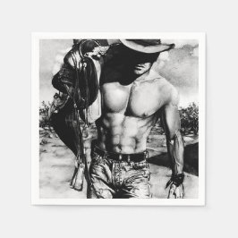 Alpha Male Rustikaler Cooler Western Cowboy Paper Serviette