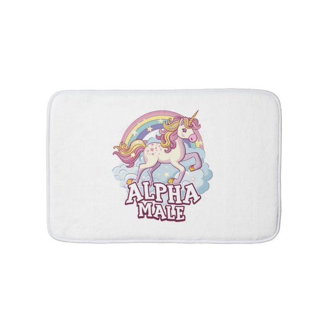 Alpha Male Unicorn Badematte (Vorderseite)
