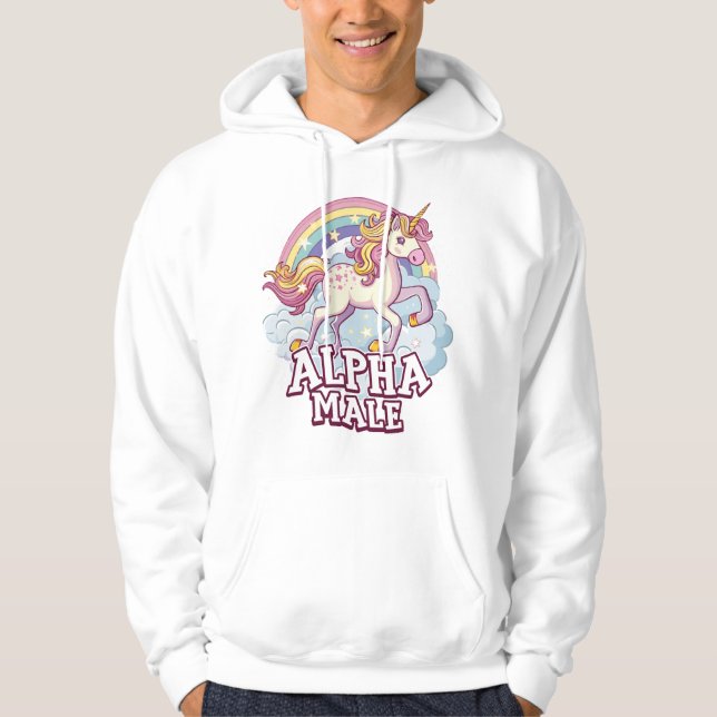 Alpha Male Unicorn Hoodie (Vorderseite)