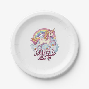 Alpha Male Unicorn Pappteller
