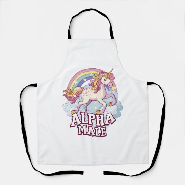 Alpha Male Unicorn Schürze (Vorderseite)
