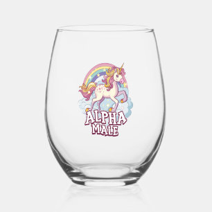 Alpha Male Unicorn Weinglas Ohne Stiel
