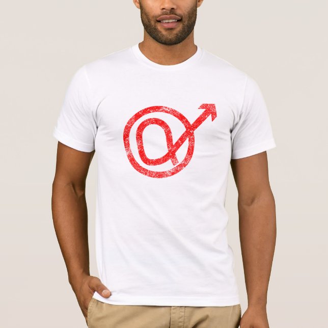 Alpha-Männchen-Zeichen T-Shirt (Vorderseite)