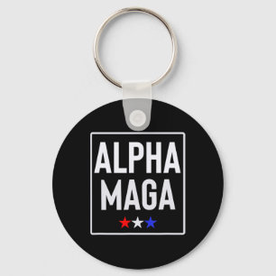 Alpha Mega Trump 2024 Wahl-Design Schlüsselanhänger