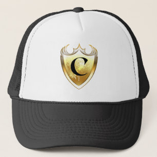 Alpha Monogram C Artistic Letter Everyday Style Truckerkappe
